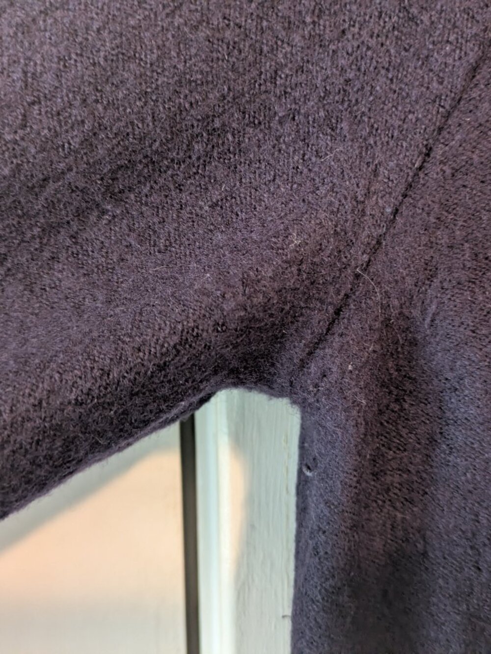 Anthropologie Charlie & Robin Dark Purple Wrapped in Ruffles Cardigan - Picture 8 of 16